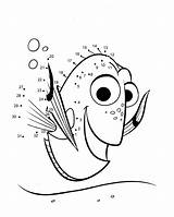 Dot Dots Pages Coloring Dory Kids Printable Spongebob Disney Finding Disneyclips sketch template