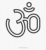 Hindu Religion Symbol Icon Religious Coloring Template Line sketch template