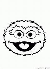 Oscar Grouch Coloring Drawing Face Sesame Pages Clipart Street Birthday Elmo Cookie Monster Drawings Printable Print Template Cartoon Silhouette Character sketch template