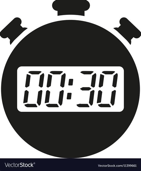 seconds minutes stopwatch icon clock  vector image