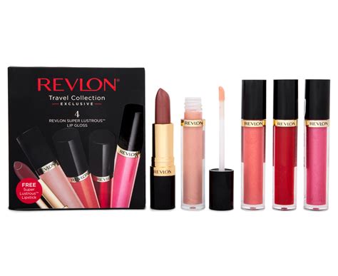 revlon super lustrous lip gloss  piece set bonus lipstick great