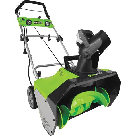 greenworks  single stage electric snow blower  amps model