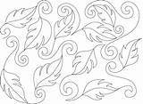 Quilting Leaves Longarm Stencils Swirling sketch template