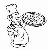 Chef Coloring Pages Fat Italian People Drawing Pizza Food Making Hat Color Getdrawings Getcolorings Colorings sketch template