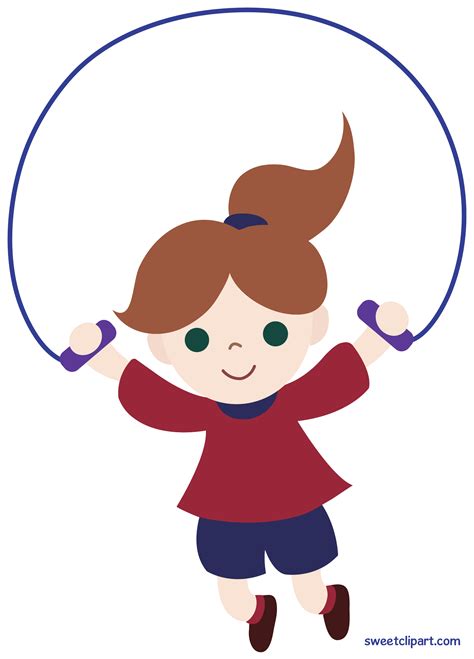 girl jumping rope clipart  clip art