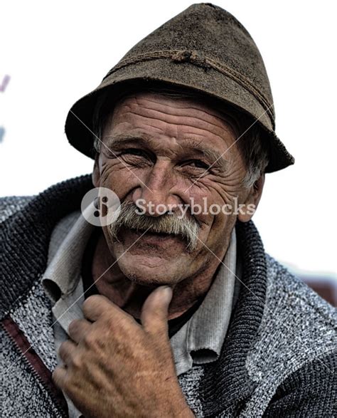 Very Nice Image Of A Happy Old Man Smiling Royalty Free Stock Image