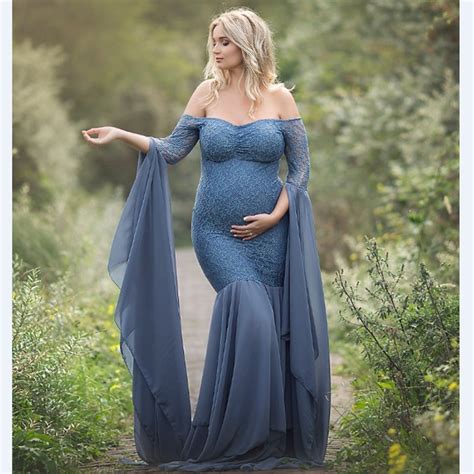 Fashion Maternity Dress For Photo Shoot Maxi Maternity