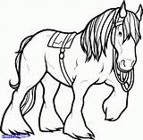 Clydesdale Horse Drawing Coloring Pages Shire Getdrawings sketch template