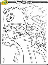 Hero Super Coloring Robot Battling Giant Crayola Pages Imaginary Creatures sketch template