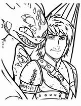 Hiccup Coloring Pages Train Dragon Astrid Toothless Girlfriend Adventure sketch template