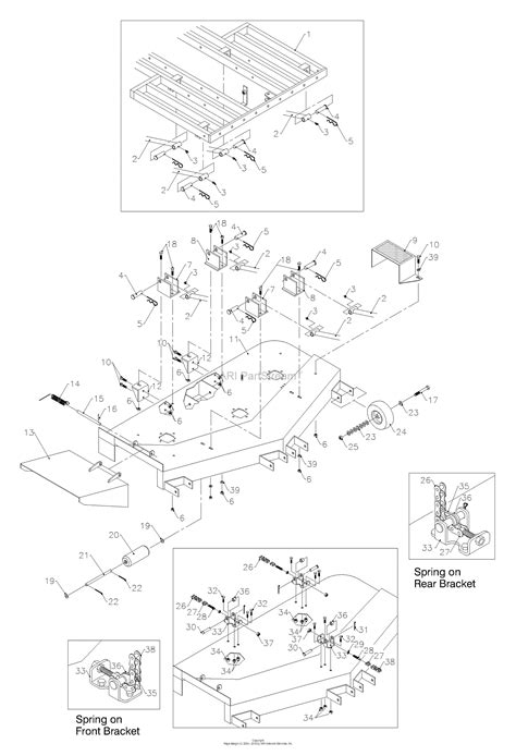 bunton bobcat ryan   ztm mower deck  parts diagram  mower deck