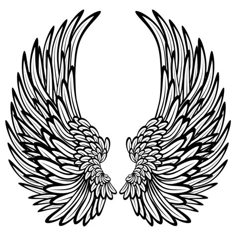 angel wings drawn clipart