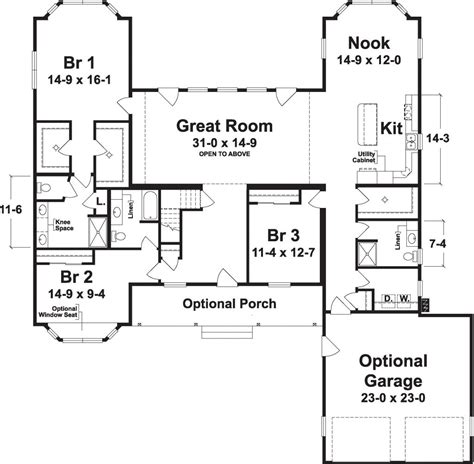 lake house  square foot ranch floor plan