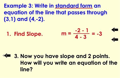 lesson   writing  equation     standard form youtube