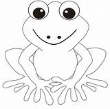 Pages Frog Coloring Printable Frogs Cute Cartoon Color Kids Outline Template Colori Clipart sketch template