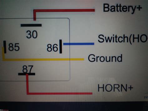 horn relay wiring diagram  pin