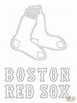Sox Boston Coloring Red Logo Pages Printable Drawing sketch template