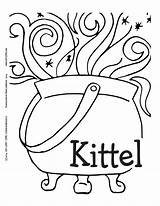 Luv Coloriage Lrn Chaudron Swedish Kittel Wiccan sketch template