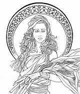 Demeter Goddess Trabalho sketch template