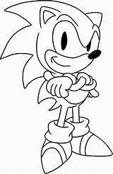 Coloring Sonic Pages Hedgehog Running Popular Color sketch template