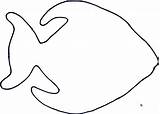 Outline Goldfish Clipart Fish Shape Drawing Template Blank sketch template