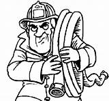 Firefighter Coloring Coloringcrew sketch template