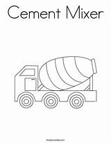 Coloring Cement Mixer Print Noodle Twisty Ll sketch template