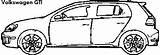Gti Volkswagen Dimensions Coloring Car sketch template