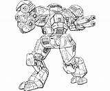 Atlas Mechwarrior Online Coloring Actions Pages Printable sketch template