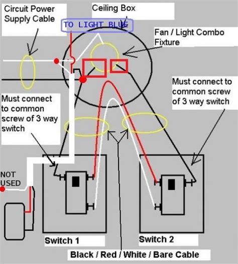 ceiling fan wiring diagram red wire dual switch ceiling fan wiring confusion doityourself