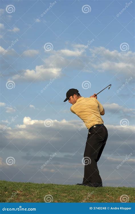 golfspeler mens stock foto image  rood mens hobby