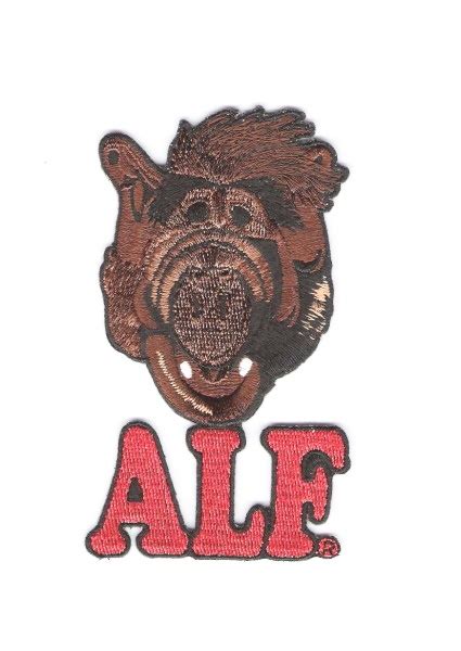alf tv series face   logo embroidered die cut patch starbase