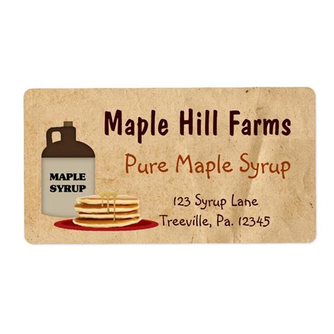 maple syrup business label zazzlecom syrup labels maple syrup