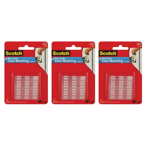 scotch mounting squares removable   damage  double sided adhesives
