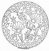 Mandala Mandalas Coloring Fish Seabed Kids Pages Shells Life Animals Prettiest Prepare Result Give Colors Would These Beautiful Do Zen sketch template