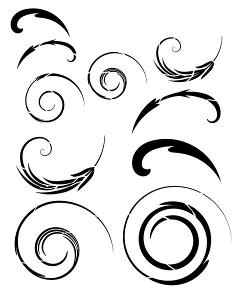 swirls stencil