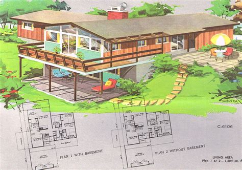 mid century modern ranch house plans  national house plan service calendar vintage house