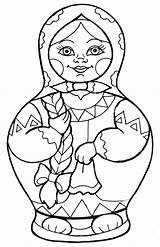 Coloring Matryoshka Doll Pages Choose Board sketch template