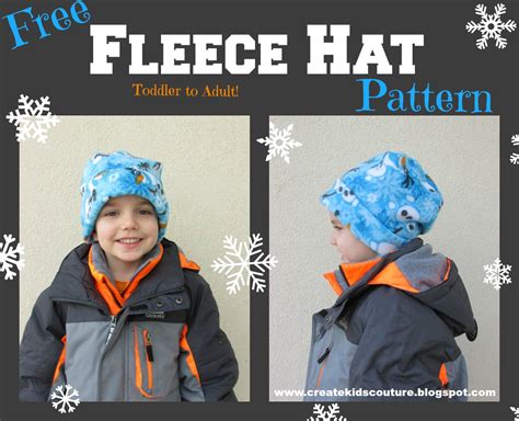 quick  easy fleece hat pattern create kids couture