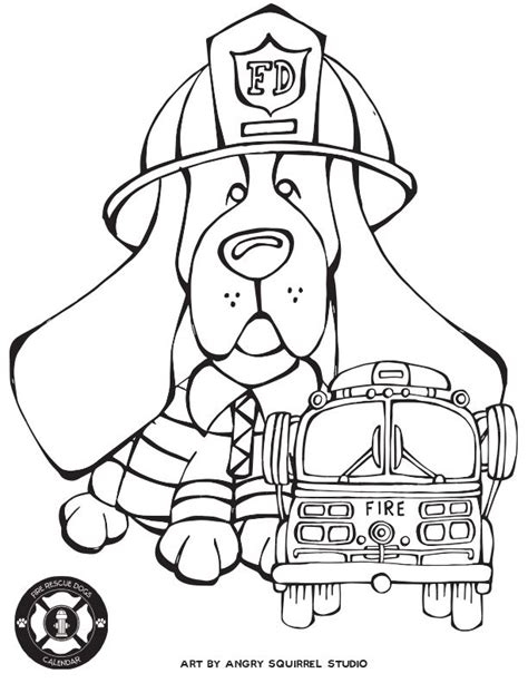 fire dog coloring page  amazing svg file