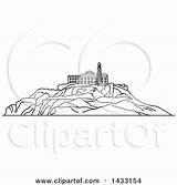 Alcatraz Island Clipart Drawing Vector Line Royalty Clipground Styled Landmark American Template Sketch Preview sketch template