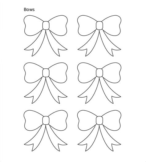 paper bow templates  sample  format