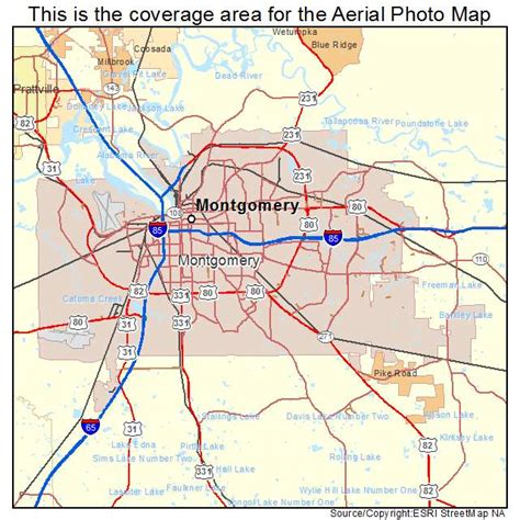 aerial photography map  montgomery al alabama