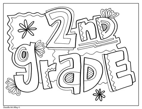 grade signs classroom doodles school coloring pages  grade