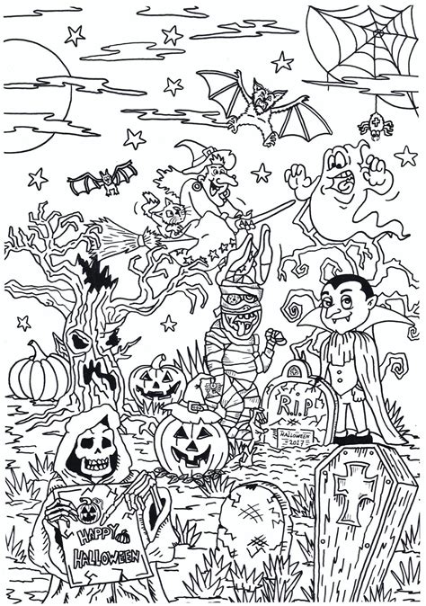 coloring page halloween  printable coloring pages img