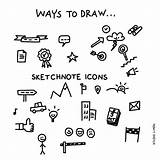 Sketchnote Sketchnoting Icons Doodle Sketchnotes Doodles Lettering Involves Given Method sketch template