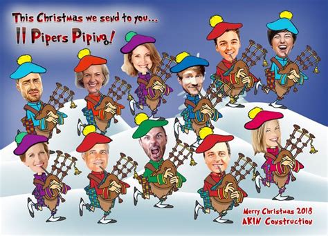 12 days of christmas 11 pipers piping corporate