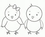 Easter Coloring Chicks Pages Printable Kids Little Print Two Bunny Cute Crazylittleprojects Colouring Crazy Chick Projects Color Spring Girl Crafts sketch template