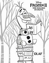 Coloring Olaf Pages Printables sketch template