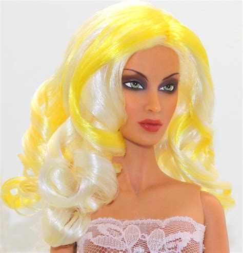 Custom Doll Wig By Denisa Medrano Yellow Hair Bjd Sybarite Raja